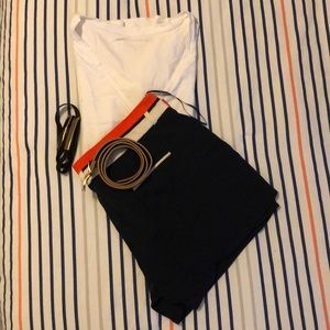 C. Luce high waisted navy shorts